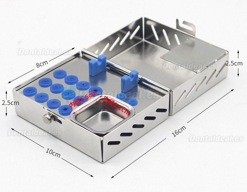 Caja de Instrumental para Implantes Dentales de Acero Inoxidable Tama&ntilde;o Medio